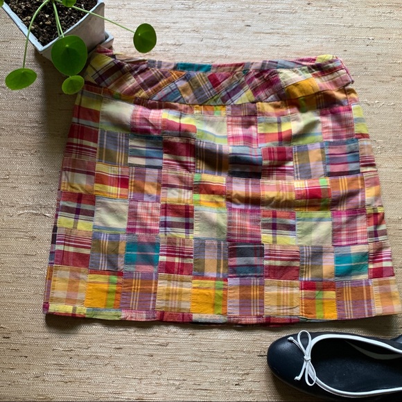 J.Crew Cotton Madras Two Pocket Mini Skirt - Picture 3 of 5